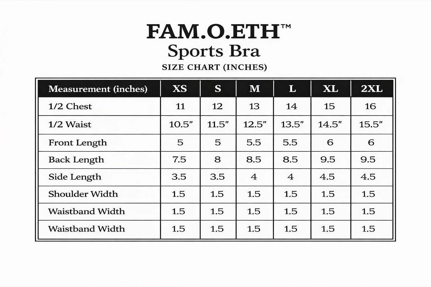 FAM.O.ETH™️ Sports Bra